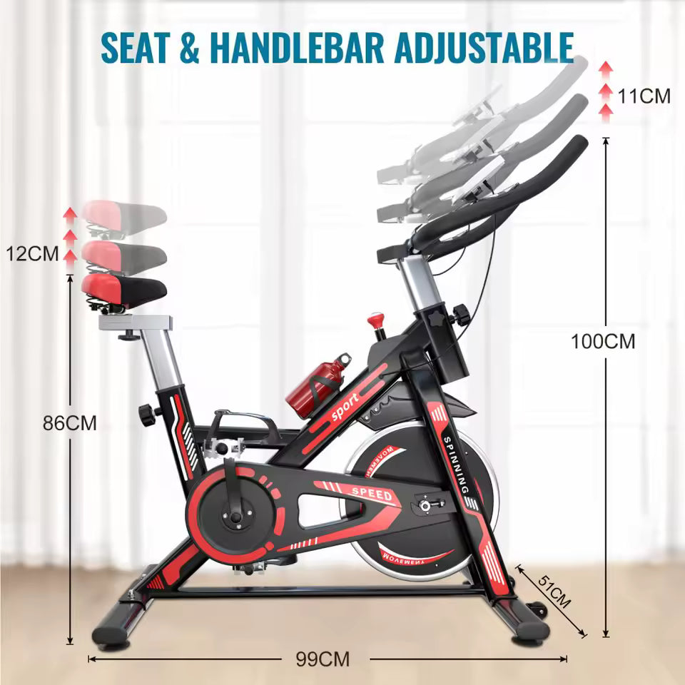 Vélo d'exercice Ergomètre à domicile avec résistance réglable Vélo d'intérieur Écran LCD Capacité de charge de 150 kg